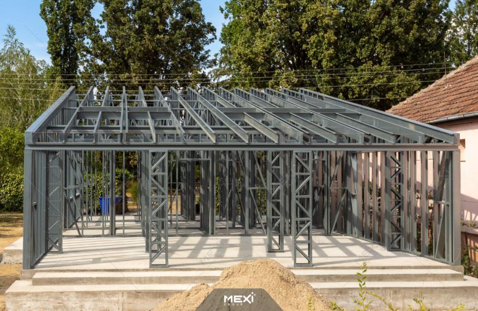 casă metalică ușoară pe sistem framing